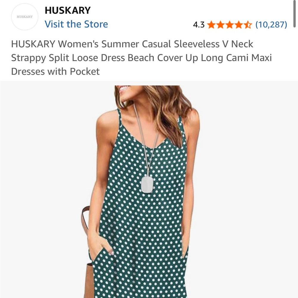 Women's Green Polka Dot Swim Dress